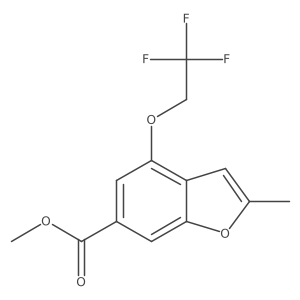 Methyl 2-methyl-4-(2,2,2-trifluoroethoxy)benzofuran-6-carboxylate结构式