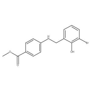 Methyl 4-{[(3-bromo-2-hydroxyphenyl)methyl]amino}benzoate结构式