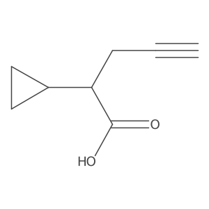 2-Cyclopropylpent-4-ynoic acid Structure
