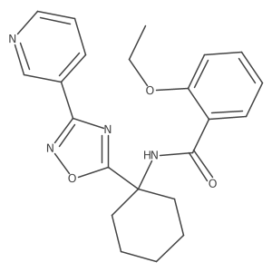 2-ethoxy-N-[1-(3-pyridin-3-yl-1,2,4-oxadiazol-5-yl)cyclohexyl]benzamide结构式