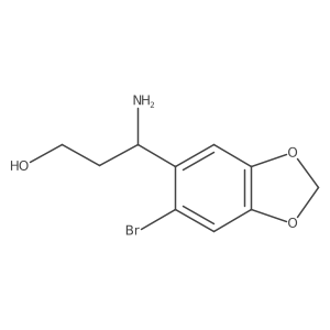 3-Amino-3-(6-bromo-1,3-dioxaindan-5-yl)propan-1-ol Structure