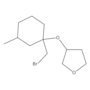 3-((1-(Bromomethyl)-3-methylcyclohexyl)oxy)tetrahydrofuran结构式
