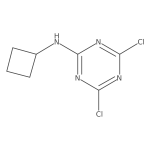 4,6-dichloro-N-cyclobutyl-1,3,5-triazin-2-amine结构式