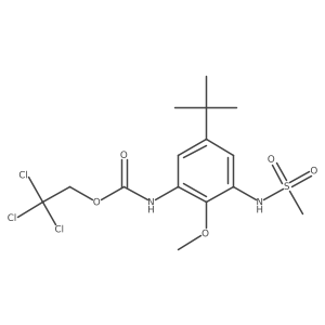 (5-tert-Butyl-3-methanesulfonylamino-2-methoxy-phenyl)-carbamic acid 2,2,2-trichloro-ethyl ester Structure