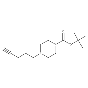 1-Tert-butoxycarbonyl-4-(2-(2-propynyl)ethyl)piperazine结构式