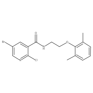 5-bromo-2-chloro-N-[2-(2,6-dimethylphenoxy)ethyl]pyridine-3-carboxamide Structure