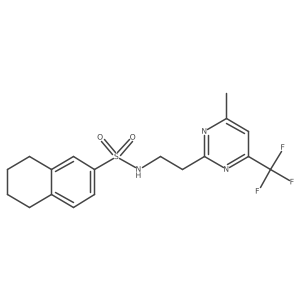 N-(2-(4-methyl-6-(trifluoromethyl)pyrimidin-2-yl)ethyl)-5,6,7,8-tetrahydronaphthalene-2-sulfonamide Structure