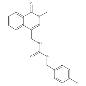 1-(4-Fluorobenzyl)-3-((3-methyl-4-oxo-3,4-dihydrophthalazin-1-yl)methyl)urea Structure