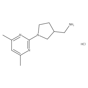 (1-(4,6-Dimethylpyrimidin-2-yl)pyrrolidin-3-yl)methanamine hydrochloride结构式