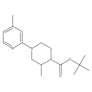 tert-Butyl 2-methyl-4-(4-methylpyridin-2-yl)piperazine-1-carboxylate Structure