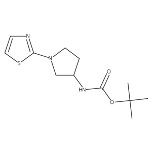 (R)-tert-butyl (1-(thiazol-2-yl)pyrrolidin-3-yl)carbamate结构式