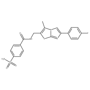 N-((6-(4-fluorophenyl)-3-methylimidazo[2,1-b]thiazol-2-yl)methyl)-4-sulfamoylbenzamide结构式