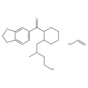Benzo[d][1,3]dioxol-5-yl(3-(((2-hydroxyethyl)(methyl)amino)methyl)morpholino)methanone formate Structure
