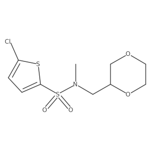 N-((1,4-dioxan-2-yl)methyl)-5-chloro-N-methylthiophene-2-sulfonamide结构式