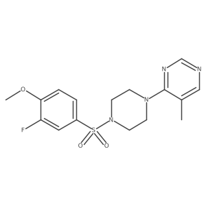 4-(4-((3-Fluoro-4-methoxyphenyl)sulfonyl)piperazin-1-yl)-5-methylpyrimidine结构式