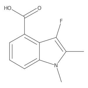 3-Fluoro-1,2-dimethylindole-4-carboxylic acid Structure