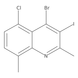 4-Bromo-5-chloro-2,8-dimethyl-3-iodoquinoline Structure