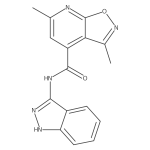 N-(2H-indazol-3-yl)-3,6-dimethyl[1,2]oxazolo[5,4-b]pyridine-4-carboxamide结构式