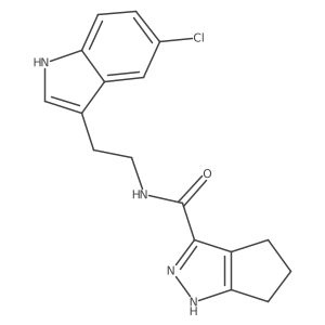N-[2-(5-chloro-1H-indol-3-yl)ethyl]-2,4,5,6-tetrahydrocyclopenta[c]pyrazole-3-carboxamide Structure