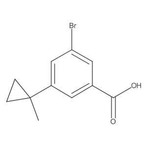 3-Bromo-5-(1-methylcyclopropyl)benzoic acid结构式