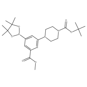 Tert-butyl 4-[6-methoxycarbonyl-4-(4,4,5,5-tetramethyl-1,3,2-dioxaborolan-2-yl)-2-pyridyl]piperazine-1-carboxylate Structure
