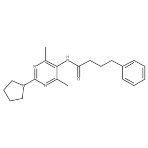 N-(4,6-dimethyl-2-(pyrrolidin-1-yl)pyrimidin-5-yl)-4-phenylbutanamide Structure