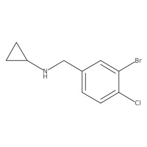 N-[(3-bromo-4-chlorophenyl)methyl]cyclopropanamine结构式