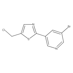 2-(5-Bromopyridin-3-yl)-5-(chloromethyl)thiazole Structure
