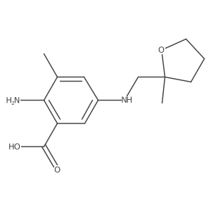 Benzoic acid, 2-amino-3-methyl-5-[[(tetrahydro-2-methyl-2-furanyl)methyl]amino]-结构式