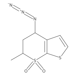 4beta-Azido-6alpha-methyl-5,6-dihydro-4H-thieno[2,3-b]thiopyran 7,7-dioxide Structure