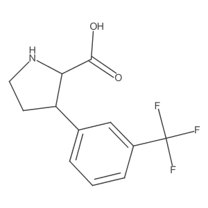 3-(3-(Trifluoromethyl)phenyl)pyrrolidine-2-carboxylicacidHCl结构式
