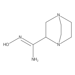 N'-hydroxy-1,4-diazabicyclo[2.2.2]octane-2-carboximidamide结构式