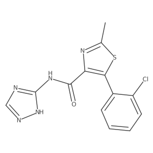 5-(2-chlorophenyl)-2-methyl-N-(4H-1,2,4-triazol-3-yl)-1,3-thiazole-4-carboxamide结构式