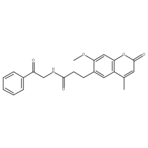 3-(7-methoxy-4-methyl-2-oxo-2H-chromen-6-yl)-N-(2-oxo-2-phenylethyl)propanamide Structure