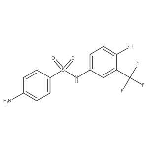 4-amino-N-[4-chloro-3-(trifluoromethyl)phenyl]benzene-1-sulfonamide结构式