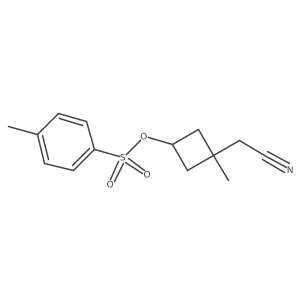 3-(Cyanomethyl)-3-methylcyclobutyl 4-methylbenzenesulfonate Structure
