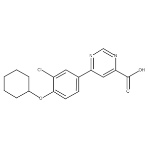 6-[3-Chloro-4-(cyclohexyloxy)phenyl]-4-pyrimidinecarboxylic acid Structure