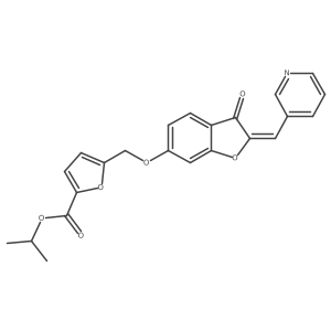 propan-2-yl 5-({[(2Z)-3-oxo-2-(pyridin-3-ylmethylidene)-2,3-dihydro-1-benzofuran-6-yl]oxy}methyl)furan-2-carboxylate Structure