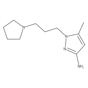 5-methyl-1-[3-(pyrrolidin-1-yl)propyl]-1H-pyrazol-3-amine Structure