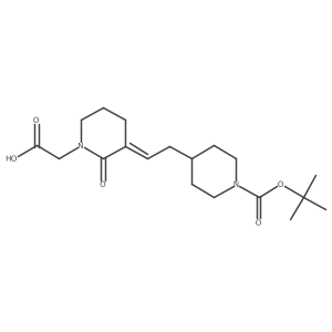 (Z)-2-(3-(2-(1-(tert-Butoxycarbonyl)piperidin-4-yl)ethylidene)-2-oxopiperidin-1-yl)acetic acid结构式