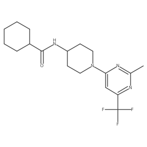 N-{1-[2-methyl-6-(trifluoromethyl)pyrimidin-4-yl]piperidin-4-yl}cyclohexanecarboxamide Structure