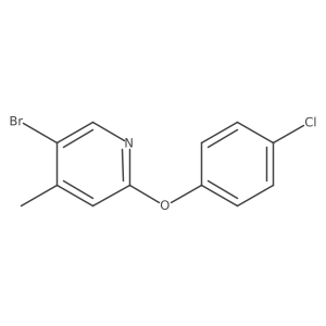 5-Bromo-2-(4-chlorophenoxy)-4-methylpyridine结构式