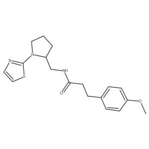 3-(4-methoxyphenyl)-N-((1-(thiazol-2-yl)pyrrolidin-2-yl)methyl)propanamide Structure