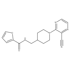 N-((1-(3-cyanopyrazin-2-yl)piperidin-4-yl)methyl)furan-2-carboxamide结构式