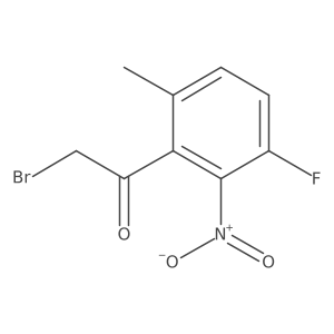Ethanone, 2-bromo-1-(3-fluoro-6-methyl-2-nitrophenyl)-结构式
