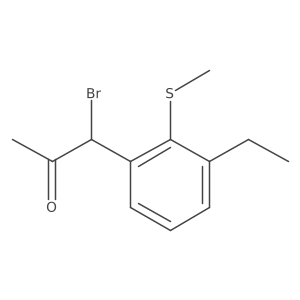 1-Bromo-1-(3-ethyl-2-(methylthio)phenyl)propan-2-one结构式