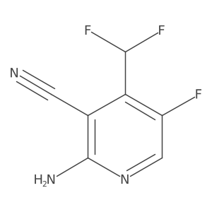 2-Amino-4-(difluoromethyl)-5-fluoronicotinonitrile结构式