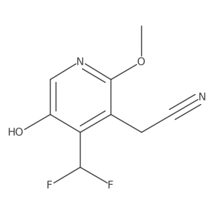 2-(4-(Difluoromethyl)-5-hydroxy-2-methoxypyridin-3-yl)acetonitrile Structure