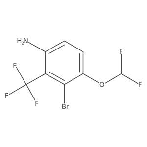 3-Bromo-4-difluoromethoxy-2-(trifluoromethyl)aniline Structure