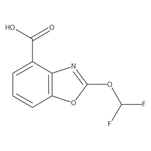 2-(Difluoromethoxy)benzo[d]oxazole-4-carboxylic acid结构式